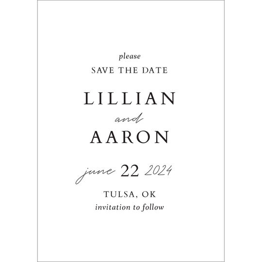 Classic Save the Date Cards